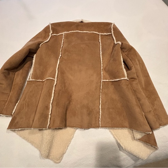 Saks 5th Avenue Faux Shearling Tan Coat - Picture 9 of 9